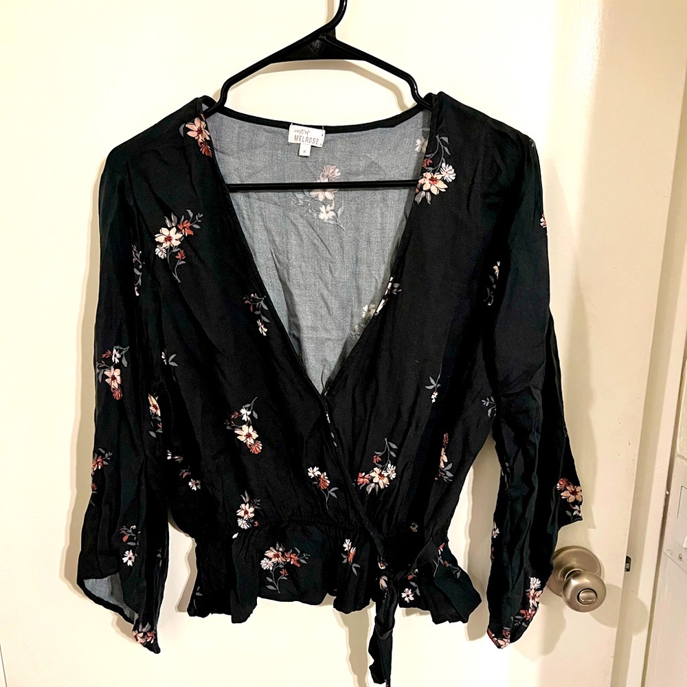 West of Melrose Floral Peplum Top